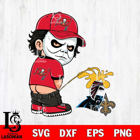 Tampa Bay Buccaneers Michael Myers Piss On Saints, Falcons, Panthers Svg Eps Dxf Png File, Digital Download, Instant Download