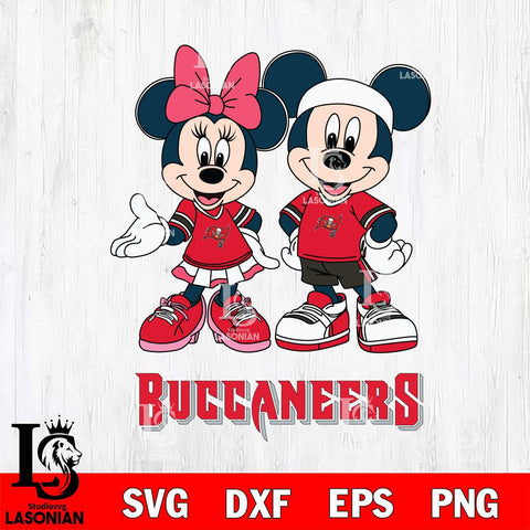 Tampa Bay Buccaneers Mickey And Minnie Football Svg Eps Dxf Png File, NFL svg , Digital Download , Instant Download, Cricut File