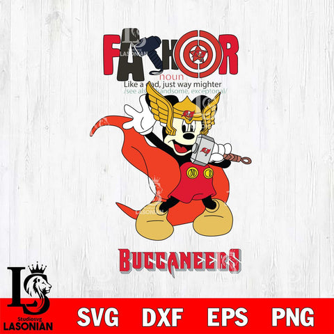 Tampa Bay Buccaneers Mickey Father Sport Svg Eps Dxf Png File, NFL File Cut,Digital Download,Instant Download,Disney Svg Files
