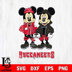 Tampa Bay Buccaneers Mickey Minnie Mouse Football Svg Eps Dxf Png File, Bundle NFl svg , File Cut , Digital Download , Instant Download, Laser Cut Svg Files