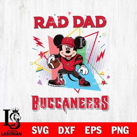 Tampa Bay Buccaneers Mickey Mouse Sport Rad Dad SVG DXF EPS PNG FILE, Disney Father day File Cut,Digital Download,Instant Download,Disney Svg Files