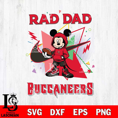 Tampa Bay Buccaneers Mickey Wearing Hoodie Rad Dad SVG DXF EPS PNG FILE, Disney Father day File Cut,Digital Download,Instant Download,Disney Svg Files