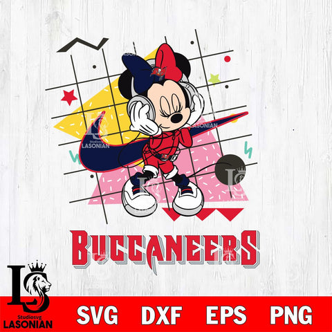 Tampa Bay Buccaneers Minnie Mouse Dancing SVG DXF EPS PNG FILE, Disney Father day File Cut,Digital Download,Instant Download,Disney Svg Files