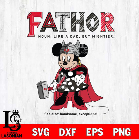 Tampa Bay Buccaneers Minnie Mouse Fathor Sport Svg Eps Dxf Png File, NFL File Cut,Digital Download,Instant Download,Disney Svg Files