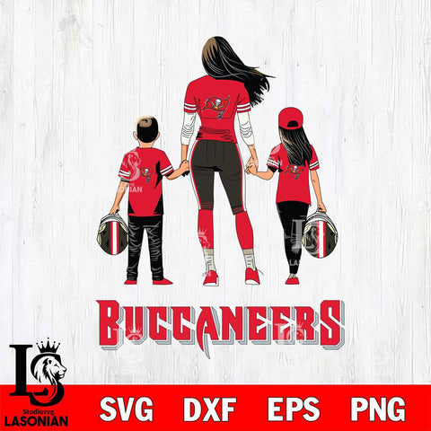 Tampa Bay Buccaneers Mother and son Rugby SVG DXF EPS PNG FILE,NFL SVG, Father day Digital Download,Instant Download, Silhouette