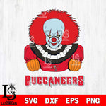 Tampa Bay Buccaneers Pennywise Horror Sport 3 Svg Eps Dxf Png File, NFL svg, Digital Download, Instant Download