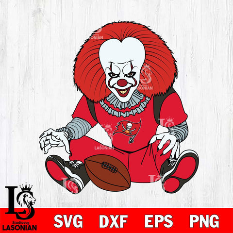 Tampa Bay Buccaneers Pennywise Horror Sport 6 Svg Eps Dxf Png File, NFL svg, Digital Download, Instant Download