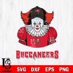Tampa Bay Buccaneers Pennywise Horror Sport 7 Svg Eps Dxf Png File, NFL svg, Digital Download, Instant Download