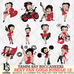 Tampa Bay Buccaneers Sexy Fan Girls Bundle 12 Svg Eps Dxf Png File, Digital Download, Instant Download
