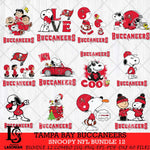 Tampa Bay Buccaneers Snoopy NFL Bundle 12 SVG Eps Dxf Png File, NFL svg, Digital Download, Instant Download