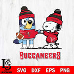 Tampa Bay Buccaneers Snoopy & Bluey Football Svg Eps Dxf Png File,NFL Svg Files,Christmas svg ,Digital Download ,Instant Download