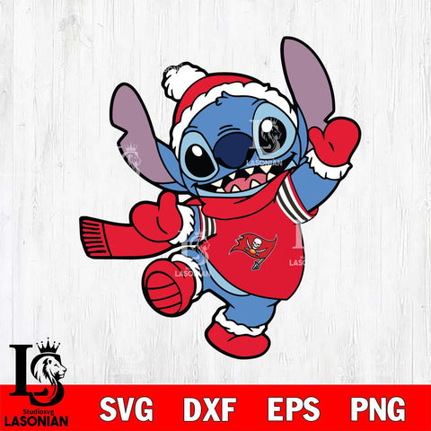 Tampa Bay Buccaneers Stitch Disney Christmas Svg Eps Dxf Png File, Digital Download, Instant Download