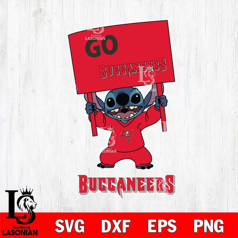 Tampa Bay Buccaneers Stitch Go cheer SVG DXF EPS PNG FILE, NFL File Cut, Digital Download,Instant Download, Silhouette, Cricut