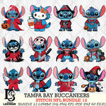Tampa Bay Buccaneers Stitch Horror Bundle 12 SVG Eps Dxf Png File, Bundle NFL svg, Digital Download, Instant Download