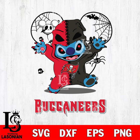 Tampa Bay Buccaneers Stitch Horror Halloween 2 Svg Eps Dxf Png File, Digital Download, Instant Download