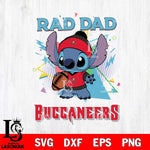 Tampa Bay Buccaneers Stitch Rad Dad SVG DXF EPS PNG FILE, Disney Father day File Cut,Digital Download,Instant Download,Disney Svg Files