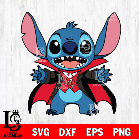 Tampa Bay Buccaneers Stitch Vampire Football halloween Svg Eps Dxf Png File, NFL svg, Digital Download, Instant Download