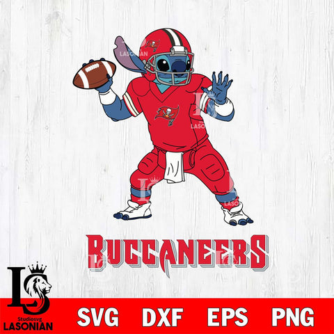 Tampa Bay Buccaneers Stitch throw the ball SVG DXF EPS PNG FILE, NFL File Cut, Digital Download,Instant Download, Silhouette, Cricut