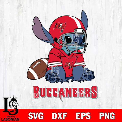Tampa Bay Buccaneers Stitch with a football SVG DXF EPS PNG FILE, NFL File Cut, Digital Download,Instant Download, Silhouette, Cricut