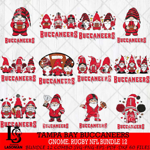 Tampa Bay Buccaneers  Gnome Football NFL Bundle File Cut, NFL SVG, Digital Download , CHRISTMAS Criucut , Silhouette