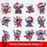 Tampa Bay Buccaneers  Stitch Christmas NFL Bundle 12 Svg Eps Dxf Png File, Digital Download, Instant Download