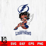 Tampa Bay Lightning Beauty Black Fairy Betty Boop, Svg Eps Dxf Png File, Digital Download