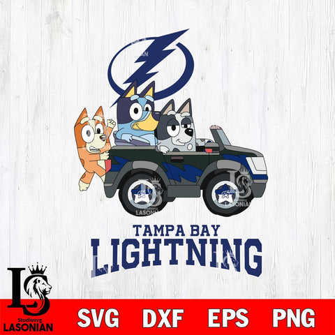 Tampa Bay Lightning Bluey friends Svg Eps Dxf Png File, NHL svg, Digital Download, Instant Download