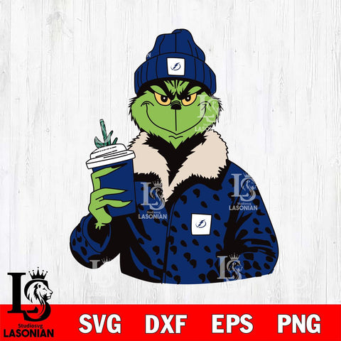 Tampa Bay Lightning Boujee Grinch 12 Svg Eps Dxf Png File, Digital Download, Instant Download