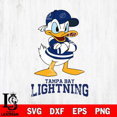 Tampa Bay Lightning Donald Duck NHL Hockey SVG DXF EPS PNG FILE,NHL File Cut,Disney Digital Download,Instant Download, Silhouette