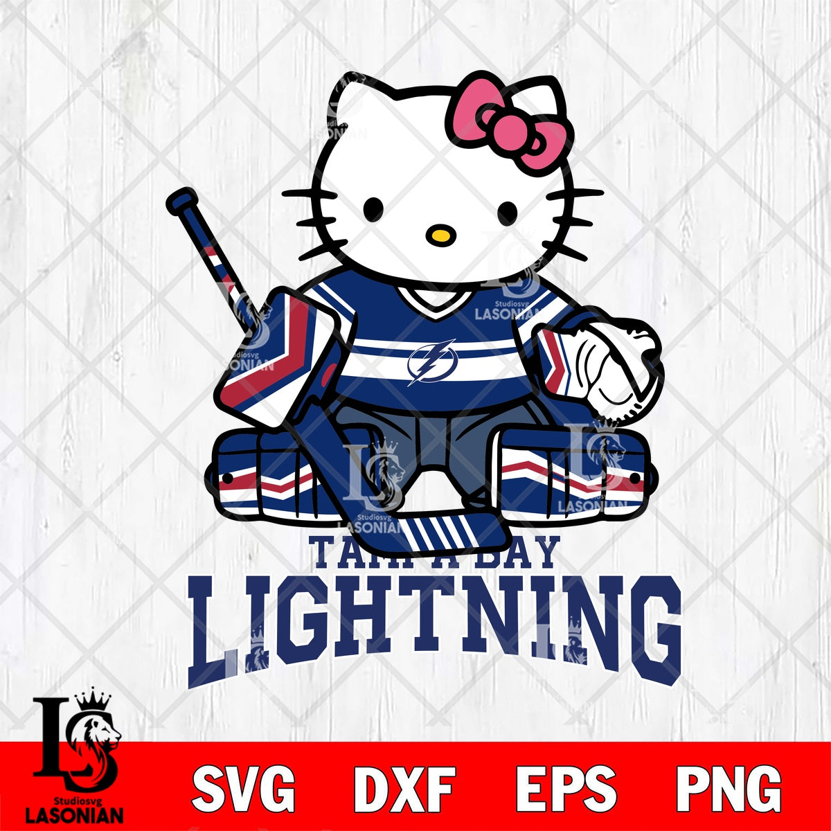 Tampa Bay Lightning Hello Kitty Hockey Goalie File cut ,NHL Criucut ...