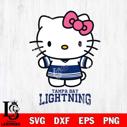 Tampa Bay Lightning Hello Kitty NHL Hockey SVG DXF EPS PNG FILE,NHL File Cut,Disney Digital Download,Instant Download, Silhouette