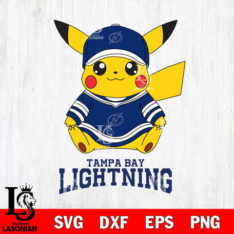 Tampa Bay Lightning Pikachu NHL Hockey SVG DXF EPS PNG FILE,NHL File Cut,Disney Digital Download,Instant Download, Silhouette
