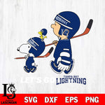 Tampa Bay Lightning Snoopy and Charlie Brown Lets go Svg Eps Dxf Png File, Digital Download , Instant Download, Svg Files