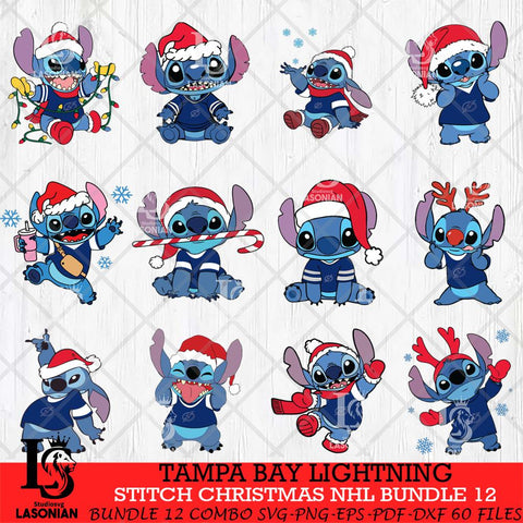 Tampa Bay Lightning Stitch Sport Christmas NHL Bundle 12 Svg Eps Dxf Png File, Digital Download, Instant Download