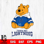 Tampa Bay Lightning Winnie The Pooh NHL Hockey SVG DXF EPS PNG FILE,NHL File Cut,Disney Digital Download,Instant Download, Silhouette
