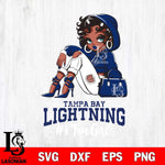Tampa Bay Lightning #1 beauty Black Fan Girl, Svg Eps Dxf Png File, Digital Download