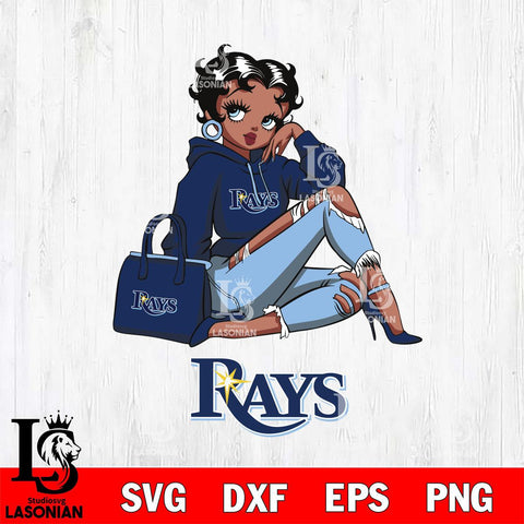 Tampa Bay Rays Awesome Black Fan Girl Betty Boop