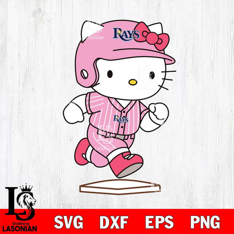 Tampa Bay Rays Hello Kitty slide base SVG DXF EPS PNG FILE, MLB File Cut,Hello Kitty Digital Download,Instant Download, Silhouette