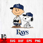 Tampa Bay Rays Snoopy and Charlie brown Smile Sport Svg Eps Dxf Png File, MLB File Cut,Digital Download,Instant Download,MLB Svg Files