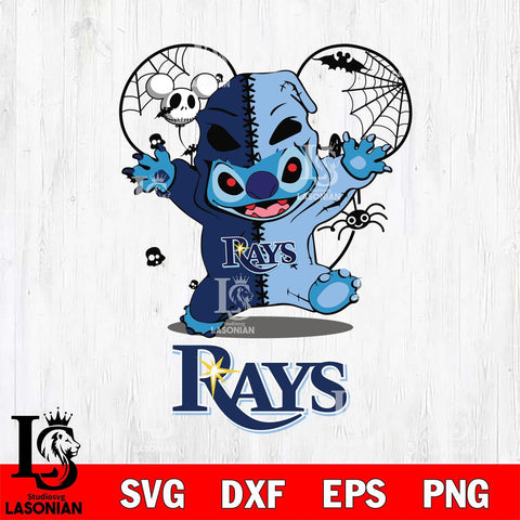 Tampa Bay Rays Stitch Horror Halloween 2 Svg Eps Dxf Png File, Digital Download, Instant Download