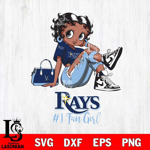 Tampa Bay Rays #1 Black Fan Girl Betty Boop