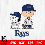 Tampa Bay Rays snoopy and charlie brown sport Svg Eps Dxf Png File, MLB File Cut,Digital Download,Instant Download,MLB Svg Files