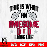 Temple Owls Awesome Dad Looks like Svg Eps Dxf Png File, Digital Download, Instant Download