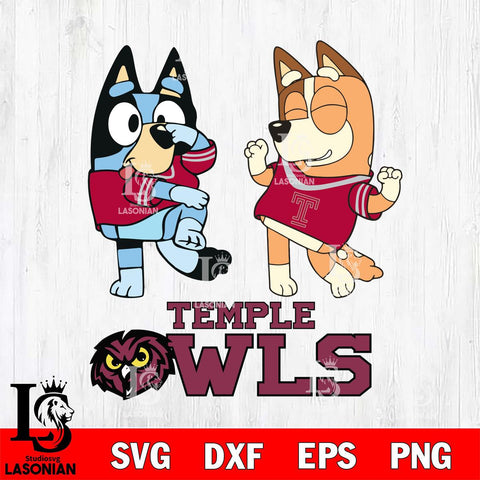 Temple Owls Bluey Chilli Sport Svg Eps Dxf Png File, Digital Download, Instant Download