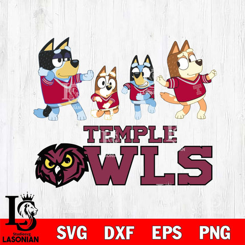 Temple Owls Bluey Dance Mode Squats Svg Eps Dxf Png File, Digital Download, Instant Download