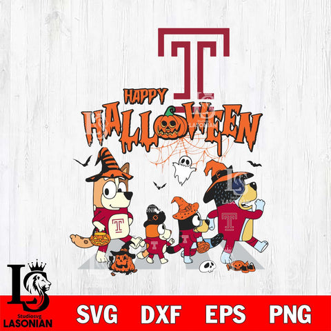Temple Owls Bluey Halloween Family Svg Eps Dxf Png File, Digital Download, Instant Download