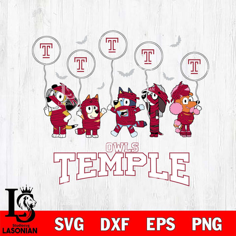 Temple Owls Bluey Halloween Spooky Svg Eps Dxf Png File, Digital Download, Instant Download