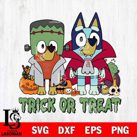 Temple Owls Bluey Halloween Trick or Treat Svg Eps Dxf Png File, Digital Download, Instant Download