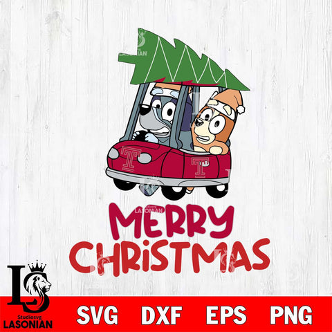 Temple Owls Bluey Merry Christmas Svg Eps Dxf Png File, Digital Download