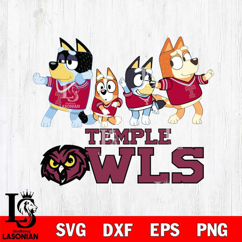 Temple Owls Bluey Mode Dance Squats Svg Eps Dxf Png File, Digital Download, Instant Download